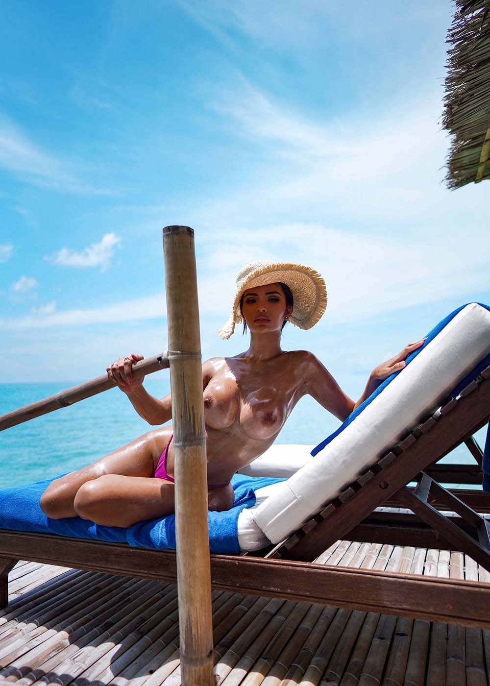 Beautiful girl Angela Castellanos naked in Dili
